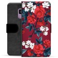 Etui Portfel Premium - Samsung Galaxy S9 - Vintage Kwiaty