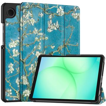 Etui Smart Folio Samsung Galaxy Tab A11 z serii Tri-Fold - Białe kwiaty