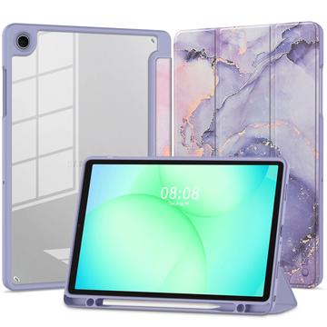 Etui folio Tri-Fold Samsung Galaxy Tab A11+/A9+ Tech-Protect SmartCase Pen Hybrid - Violet Marble