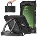 Samsung Galaxy Tab Active5 Pokrowiec Heavy Duty 360 z Paskiem na Rękę - Czerń