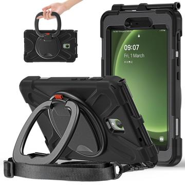 Samsung Galaxy Tab Active5 Pokrowiec Heavy Duty 360 z Paskiem na Rękę - Czerń