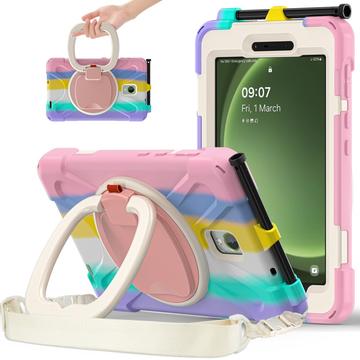 Samsung Galaxy Tab Active5 Pokrowiec Heavy Duty 360 z Paskiem na Rękę - Kolorowy