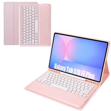 Samsung Galaxy Tab S10 FE+ Etui z Klawiaturą Bluetooth - Róż
