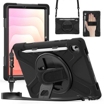 Samsung Galaxy Tab S11 Pokrowiec Heavy Duty 360 z Paskiem na Rękę - Czerń