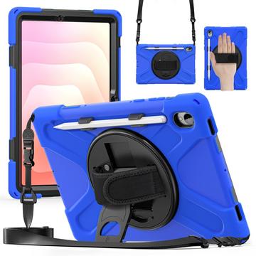 Samsung Galaxy Tab S11 Pokrowiec Heavy Duty 360 z Paskiem na Rękę - Błękit / Czerń