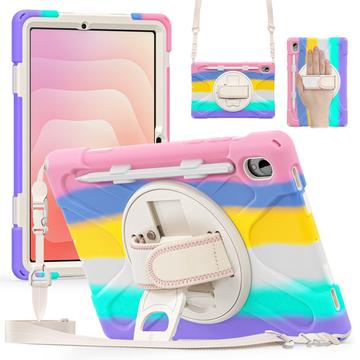 Samsung Galaxy Tab S11 Pokrowiec Heavy Duty 360 z Paskiem na Rękę - Kolorowy