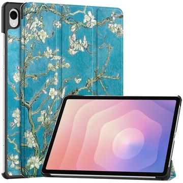 Etui Smart Folio Samsung Galaxy Tab S11 z serii Tri-Fold - Białe Kwiaty