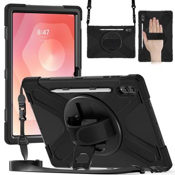 Samsung Galaxy Tab S11 Ultra Pokrowiec Heavy Duty 360 z Paskiem na Rękę - Czerń