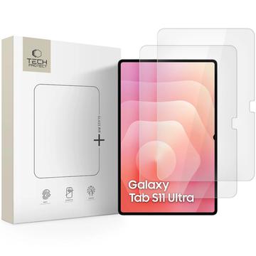 Hartowane szkło ochronne na ekran Samsung Galaxy Tab S8 Ultra/S9 Ultra/S10 Ultra/S11 Ultra Tech-Protect Glass Fit+ - 2 szt. - Przezroczysty