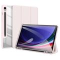 Etui Smart Folio Tri-Fold Dux Ducis Toby do Samsung Galaxy Tab S10 FE/S9 FE - Jasny Róż