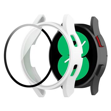 Samsung Galaxy Watch FE Etui z Tworzywa z Hartowane Szkło Ochronne - 40mm - Biel