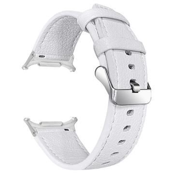 Skórzany Pasek ze Złączami do Opaski Samsung Galaxy Watch Ultra - 47mm - Biel