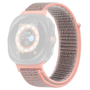Nylonowy Pasek Samsung Galaxy Watch Ultra z Zapięciem na Rzep - 47mm - Róż