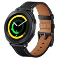 Samsung Galaxy Watch4/Watch4 Classic Skórzany Pasek - Czarny