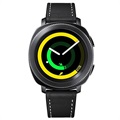 Samsung Galaxy Watch4/Watch4 Classic Skórzany Pasek - Czarny