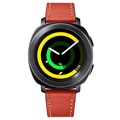 Samsung Galaxy Watch4/Watch4 Classic Skórzany Pasek - Czerwień