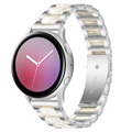 Bransoletka ze Stali Samsung Galaxy Watch4/Watch4 Classic - Perłowa Biel / Srebrny