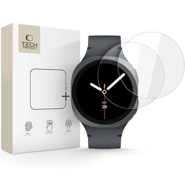 Hartowane szkło ochronne na ekran Samsung Galaxy Watch8 Tech-Protect Glass Fit+ - 44mm - 2 szt. - Przezroczysty