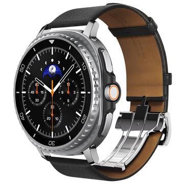 Skórzany pasek Samsung Galaxy Watch8/Watch8 Classic Spigen Enzo - 40/44/46mm - Czarny