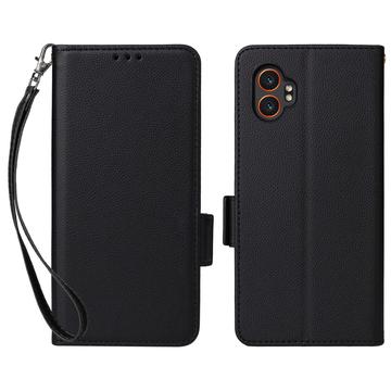 Samsung Galaxy XCover7 Pro Etui portfelowe z magnetycznym zamknięciem - czarny
