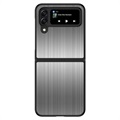 Hybrydowe Etui ze Stali Nierdzewnej - Samsung Galaxy Z Flip4 5G - Czarne