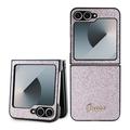 Samsung Galaxy Z Flip6 Hybrydowe Etui Guess Glitter Flakes Metal Logo