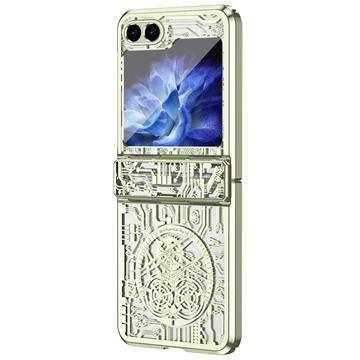 Samsung Galaxy Z Flip6 Mechanical Legend Galwanizowane plastikowe etui - Zielony