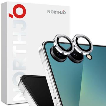 Zestaw osłon obiektywu aparatu Samsung Galaxy Z Flip7 Northjo - srebrny