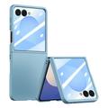 Plastikowe etui Samsung Galaxy Z Flip7 z zewnętrzną osłoną ekranu ze szkła hartowanego - Lazurowy