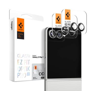 Samsung Galaxy Z Flip7 Szkło Hartowane w Obiektywie Spigen Glas.tR Ez Fit Optik Pro - 2 Szt. - Czerń