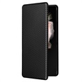 Samsung Galaxy Z Fold3 5G Etui z Klapką - Włókno Węglowe - Czarne