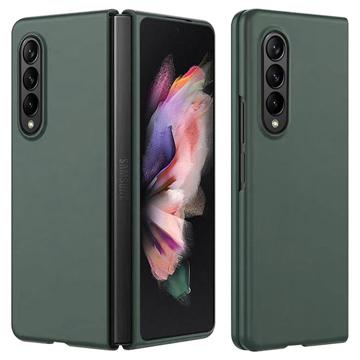 Samsung Galaxy Z Fold4 5G Gumowane Etui z Tworzywa - Zielony