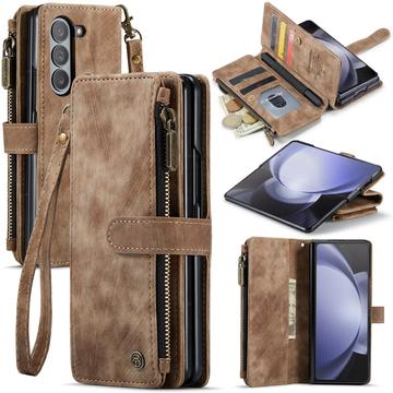 Samsung Galaxy Z Fold6 Wielofunkcyjne Etui-Portfel Caseme C30 - Brąz