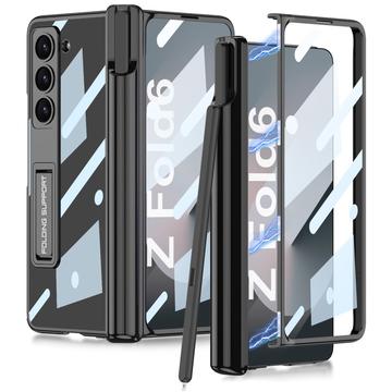 Samsung Galaxy Z Fold6 GKK Etui hybrydowe magnetyczne z miejscem na ołówek - czarny