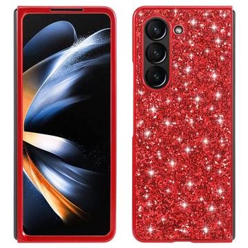 Samsung Galaxy Z Fold6 Hybrydowe Etui z Serii Glitter - Czerwień