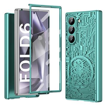 Samsung Galaxy Z Fold6 Mechanical Legend Galwanizowane plastikowe etui - Zielony
