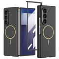 Samsung Galaxy Z Fold7 GKK Magnetyczne smukłe etui z zabezpieczeniem ekranu ze szkła hartowanego - czarny