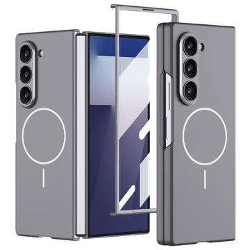 Samsung Galaxy Z Fold7 GKK Magnetyczne smukłe etui z zabezpieczeniem ekranu ze szkła hartowanego - szary