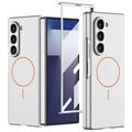 Samsung Galaxy Z Fold7 GKK Magnetyczne smukłe etui z zabezpieczeniem ekranu ze szkła hartowanego - srebrny