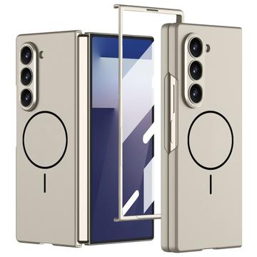 Samsung Galaxy Z Fold7 GKK Magnetyczne smukłe etui z zabezpieczeniem ekranu ze szkła hartowanego - Titanium Grey