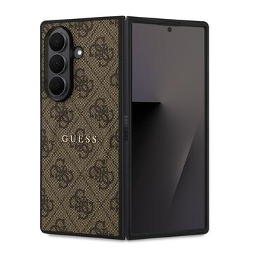 Samsung Galaxy Z Fold7 Guess 4G Kolorowe etui na pierścień - kompatybilny z MagSafe - brązowy