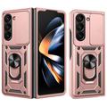 Samsung Galaxy Z Fold7 Hybrydowe Etui z Pierścieniem Obrotowym z Osłoną Aparatu