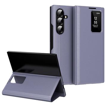 Samsung Galaxy Z Fold7 Smart Clear View Etui z klapką z kieszenią na kartę - szaro-fioletowy