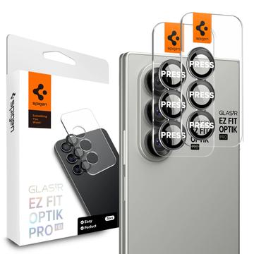 Samsung Galaxy Z Fold7 Szkło Hartowane w Obiektywie Spigen Glas.tR Ez Fit Optik Pro - 2 Szt. - Czerń