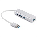 Hub USB 3.0 Sandgerb 333-88 - Windows, macOS - Srebrny