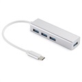 Hub USB-C / 4 x USB-A Sandberg Saver - USB 3.0 - Biały