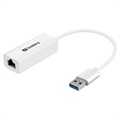 Adapter sieciowy USB 3.0 / Gigabit Ethernet Sandberg - Biały