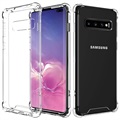 Hybrydowe etui do Samsung Galaxy S10+ - Odporne na zarysowania - Przezroczyste