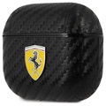 Etui Scuderia Ferrari Carbon z Brelokiem - AirPods 3 - Czarne