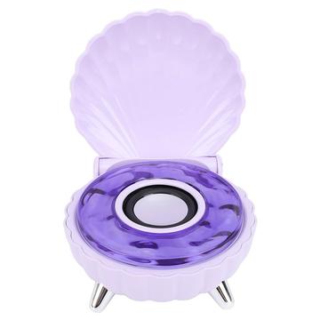 Głośnik Bluetooth w kształcie muszli z oświetleniem RGB - fioletowy